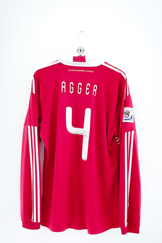 Danmark 2010 Hjemmebane #Agger 4 #Matchworn #Autograf XL 9/10