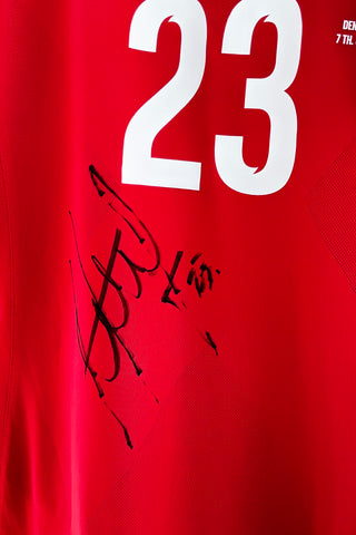Danmark 2018 Hjemmebane #Højbjerg 23 #Matchworn #Autograf Medium 9/10