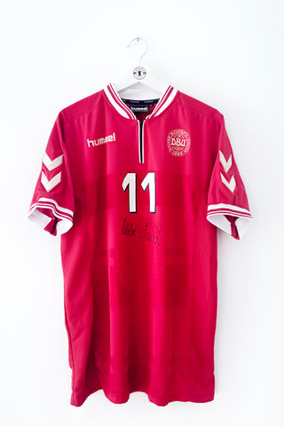 Danmark 2000 Hjemmebane #Ebbe Sand 11 #Matchworn #Autograf XL 8/10