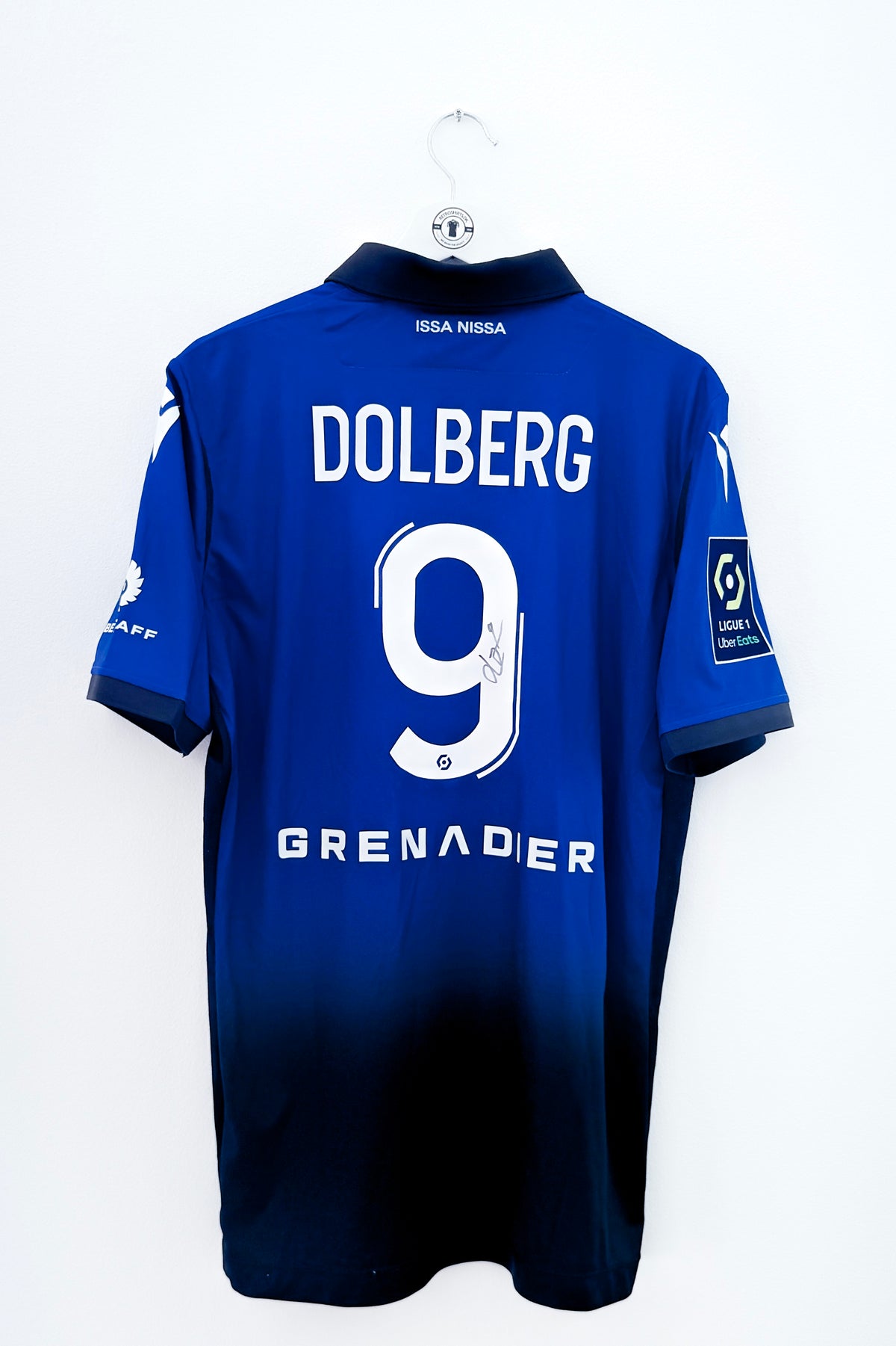 Nice 2020/2021 3.Trøje #Dolberg 9 #Autograf #Match Issued/Matchworn Large 9/10