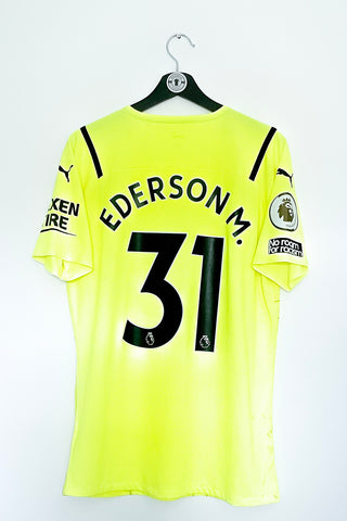 Manchester City 2021/2022 Målmandstrøje #Ederson M.31 #Matchworn XL 8/10