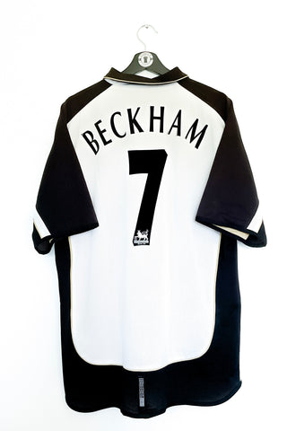 Manchester United 2001/2002 Udebane #Beckham 7 #Reversible XL 8/10