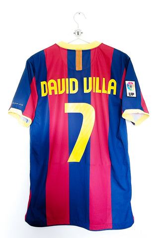 Barcelona 2010/2011 Hjemmebane #David Villa 7 Medium 9/10