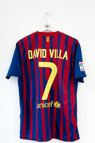 Barcelona 2011/2012 Hjemmebane #David Villa 7 Medium 9/10