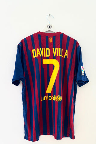 Barcelona 2011/2012 Hjemmebane #David Villa 7 XL 8/10 - Retroshirts.dk