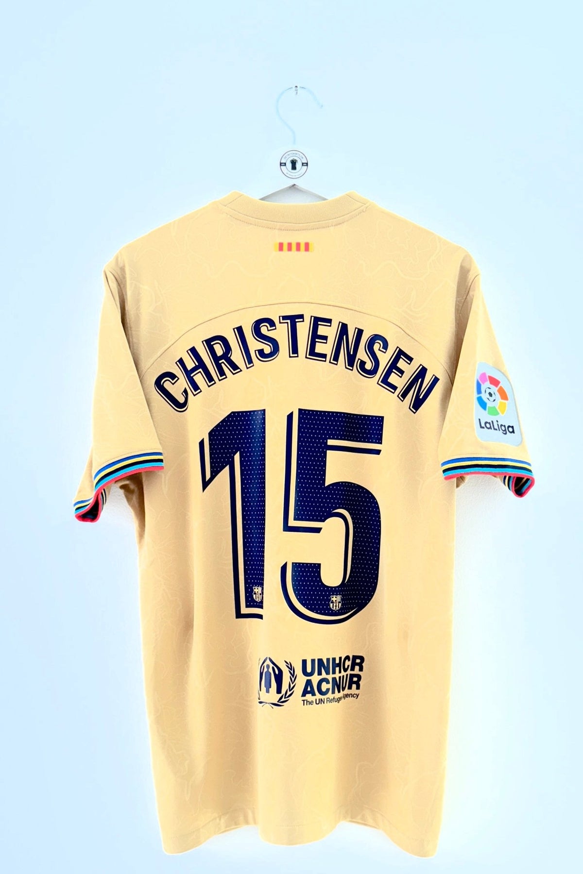 Barcelona 2022/2023 Udebane #Christensen 15 Medium 9/10 - Retroshirts.dk