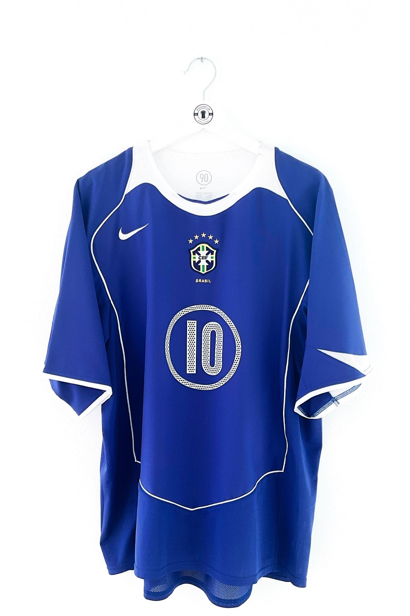 Brasilien 2004 Udebane #Ronaldinho 10 XL 9/10 - Retroshirts.dk