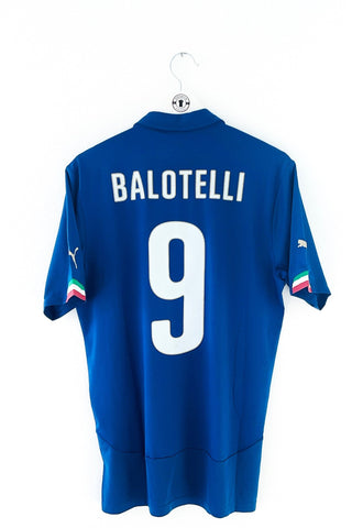 Italien 2014 Hjemmebane #Balotelli 9 Medium 9/10 - Retroshirts.dk