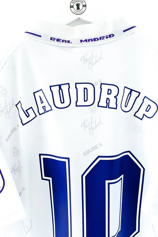 Real Madrid 1994/1996 Hjemmebane #Laudrup 10 Large 9/10 - Retroshirts.dk