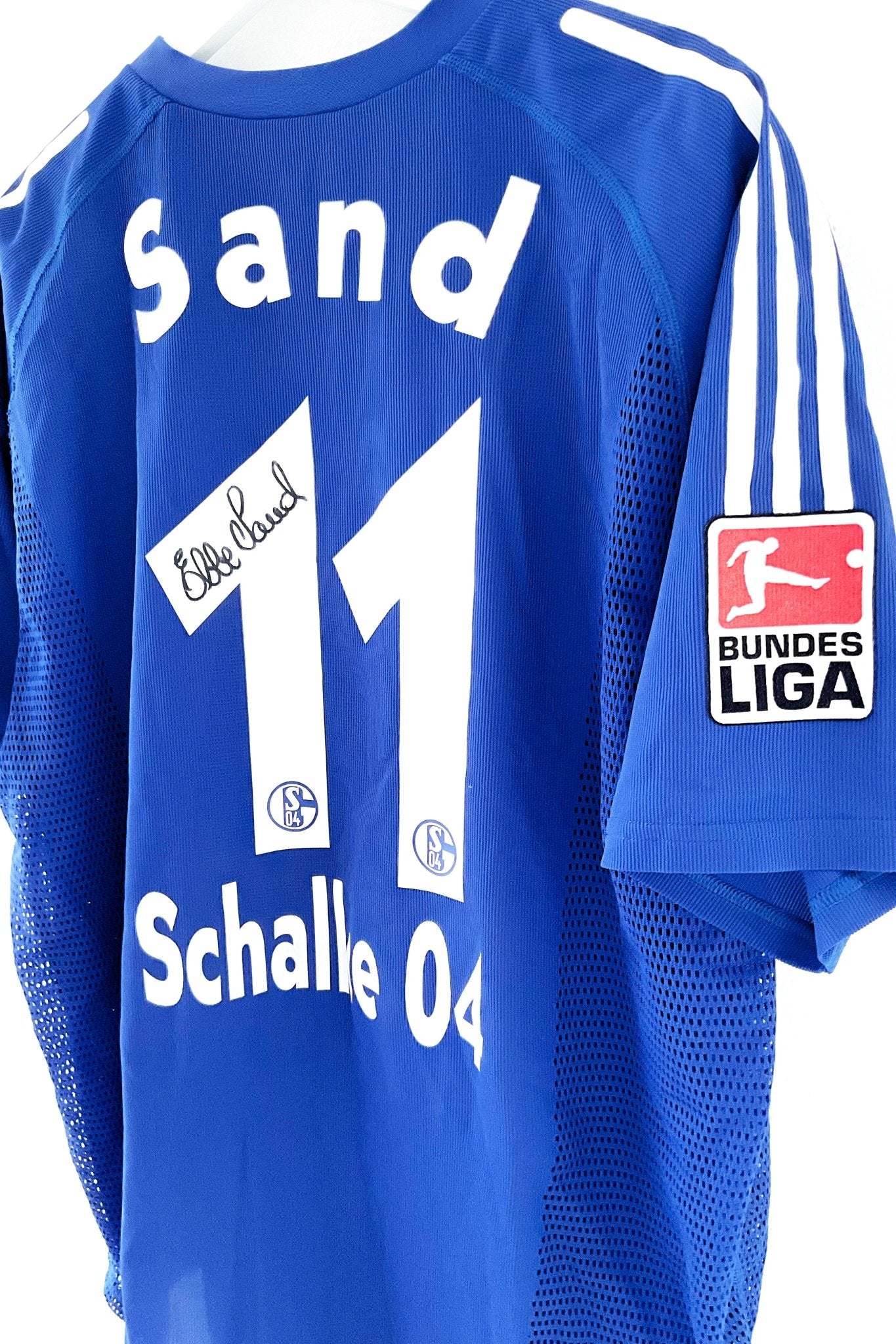 Schalke 04 2002/2004 Hjemmebane #Sand 11 #Autograf Large 9/10 - Retroshirts.dk