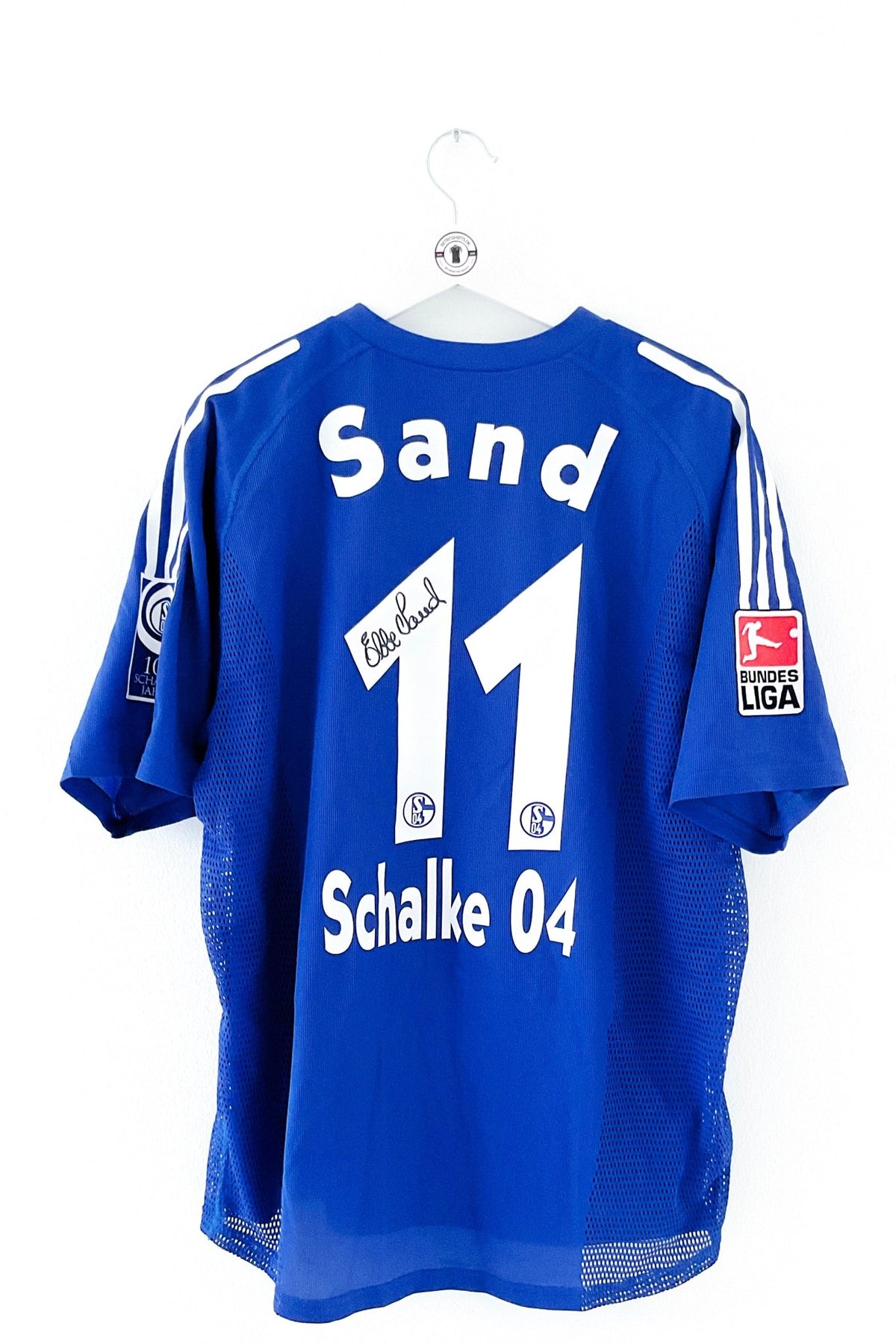 Schalke 04 2002/2004 Hjemmebane #Sand 11 #Autograf Large 9/10 - Retroshirts.dk