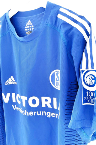 Schalke 04 2002/2004 Hjemmebane #Sand 11 #Autograf Large 9/10 - Retroshirts.dk