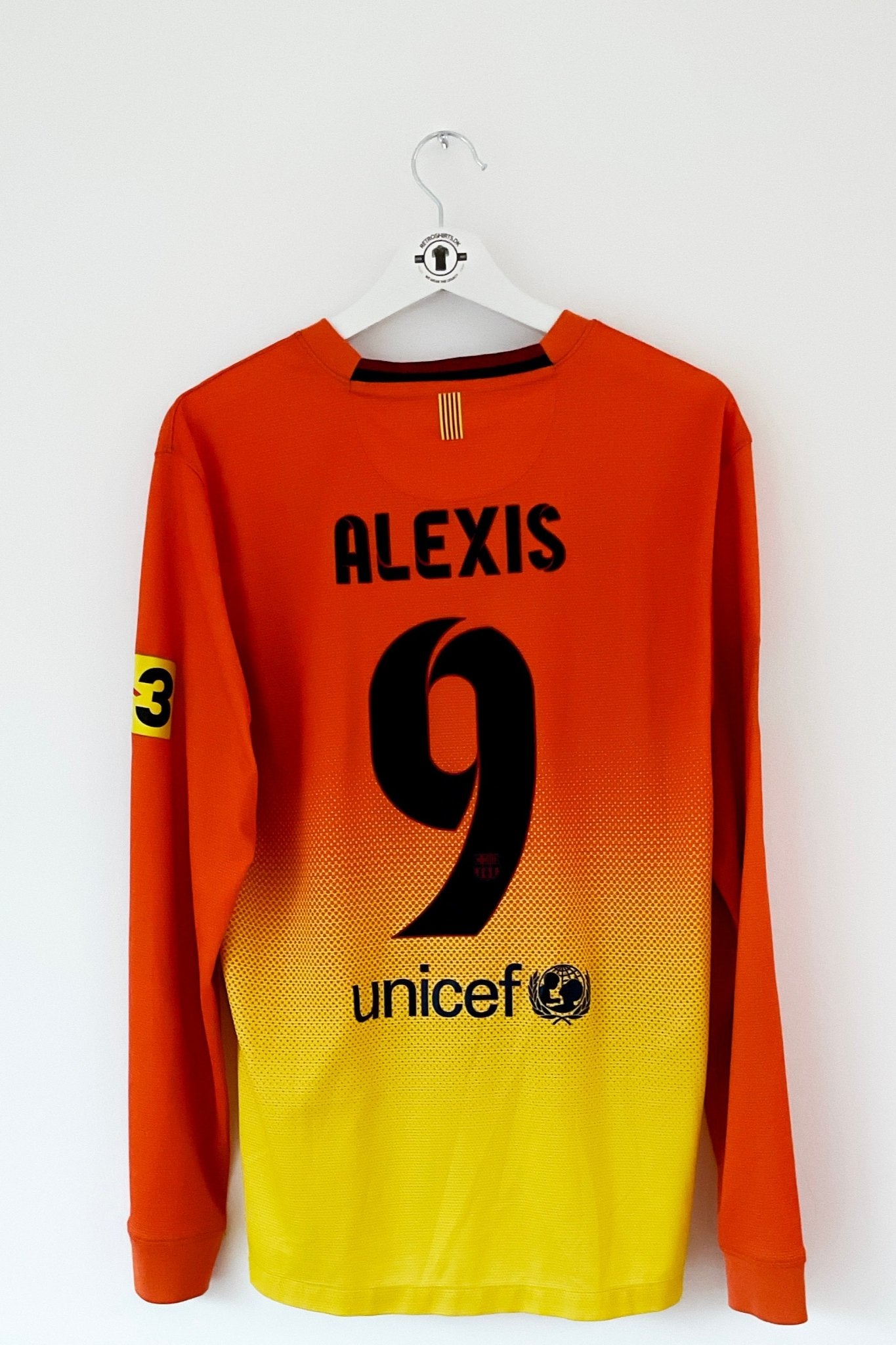 Barcelona 2012/2013 Udebane - #Alexis 9 Medium 9/10 - Retroshirts.dk