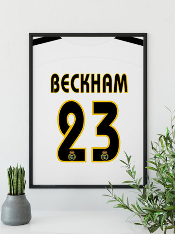 David Beckham - Real Madrid plakat - Retroshirts.dk