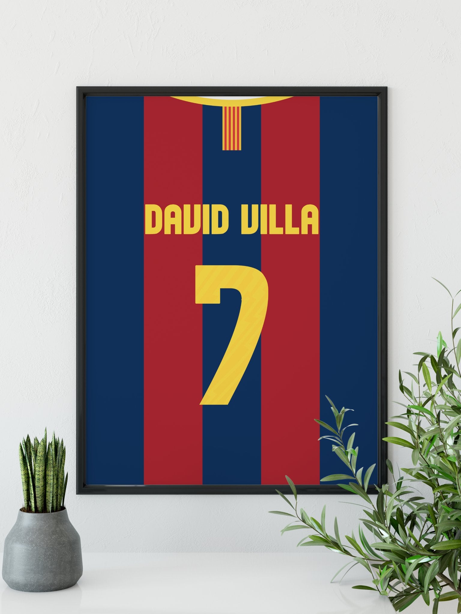 David Villa - FC Barcelona plakat - Retroshirts.dk