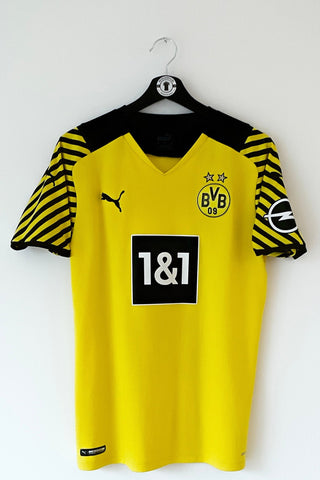 Dortmund 2021/2022 Hjemmebane #Haaland 9 Medium 9/10 - Retroshirts.dk