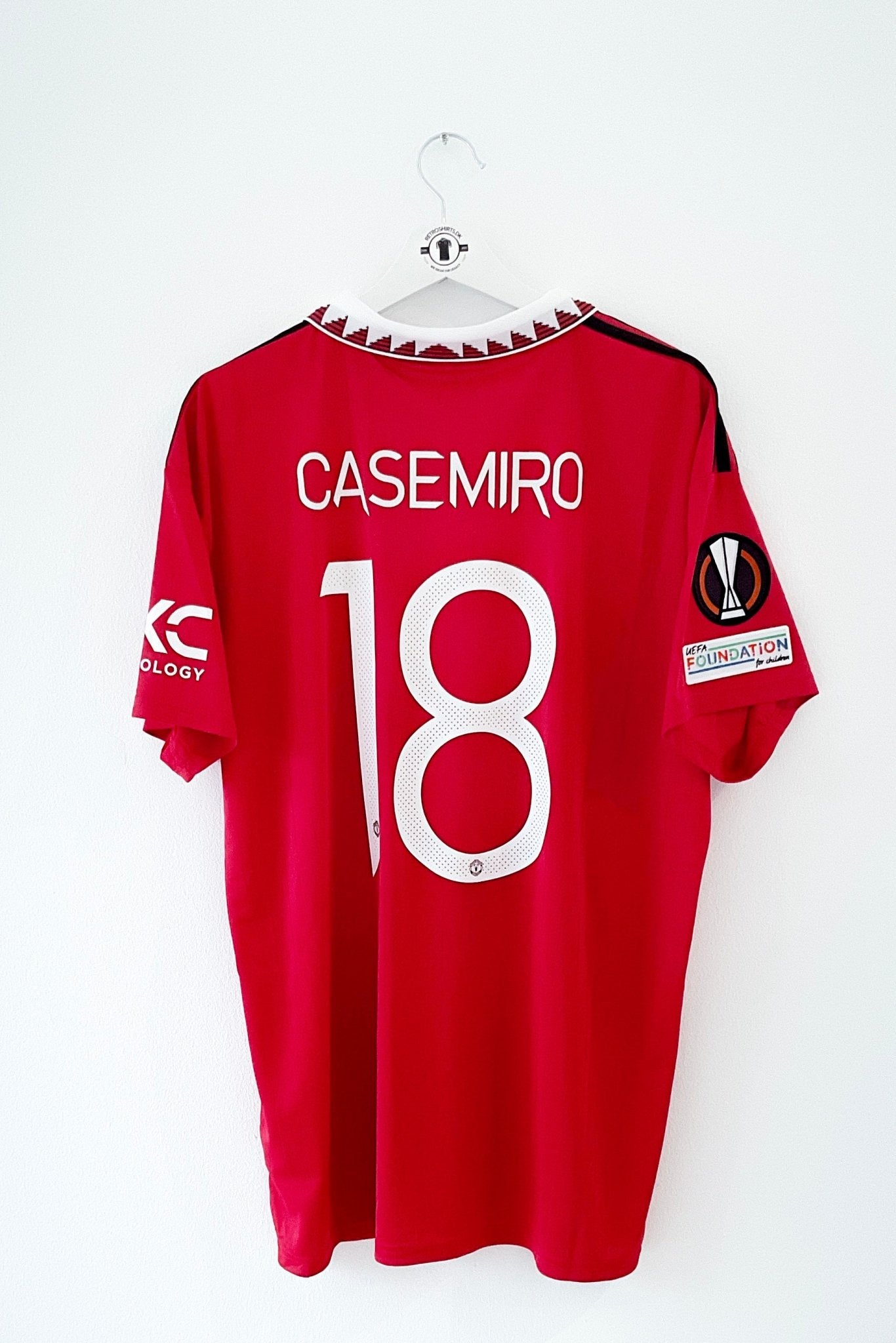 Manchester United 2022/2023 Hjemmebane #Casemiro 18 #tags XL 10/10 - Retroshirts.dk