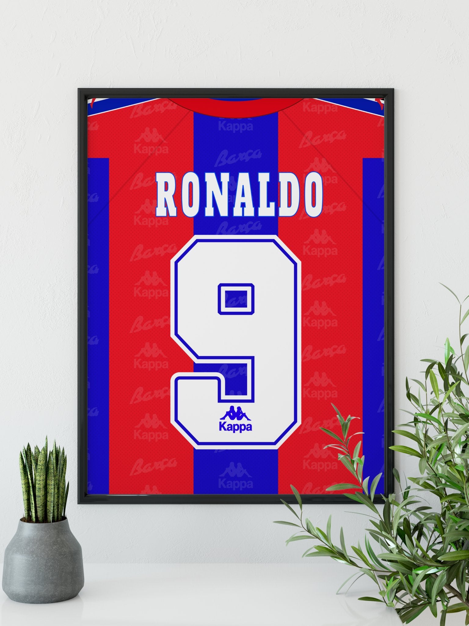 Ronaldo - FC Barcelona plakat - Retroshirts.dk